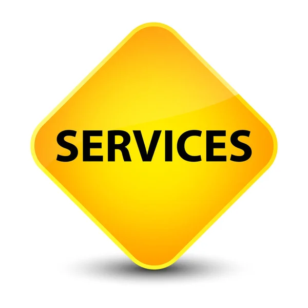 Services elegant yellow diamond button — Stock Photo, Image