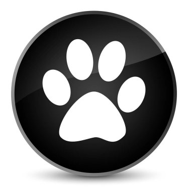 Hayvan ayak izi kutsal kişilerin resmi zarif siyah yuvarlak düğme