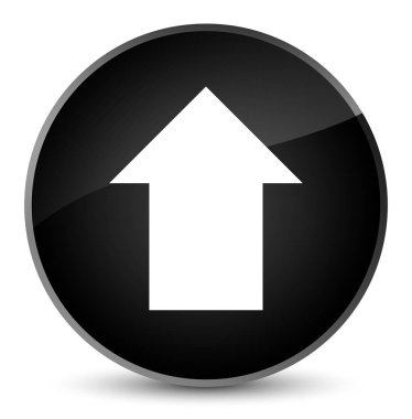 Ok simgesi zarif siyah yuvarlak düğmesini upload