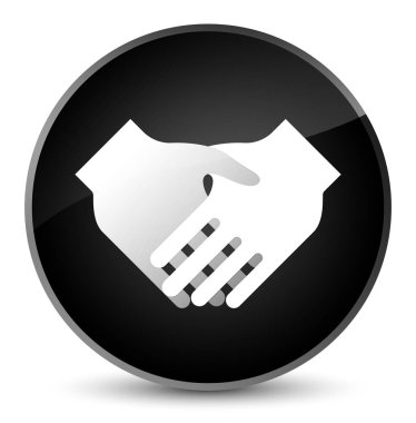 El sıkışma kutsal kişilerin resmi zarif siyah yuvarlak düğme