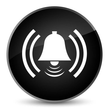 Alarm simgesi zarif siyah yuvarlak düğmesi