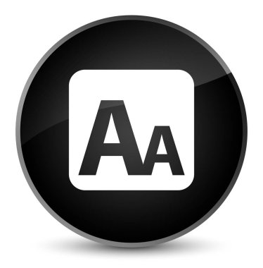 Yazı tipi boyutu kutusunu simge zarif siyah yuvarlak düğmesi