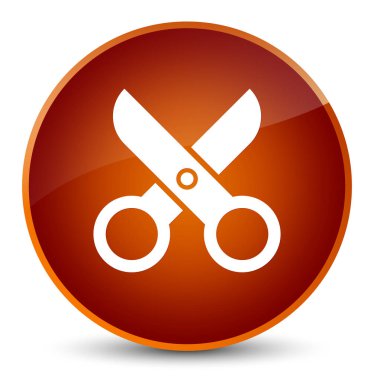 Makas kutsal kişilerin resmi zarif kahverengi yuvarlak düğme