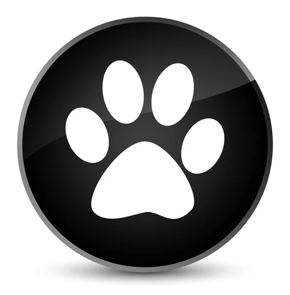 Animal Footprint Symbol elegante schwarze runde Taste — Stockfoto