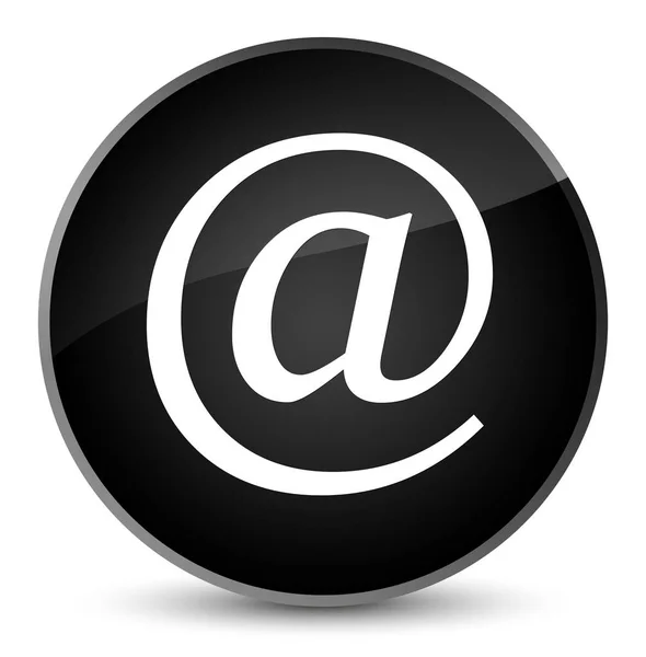 Icono de dirección de correo electrónico elegante botón redondo negro — Foto de Stock