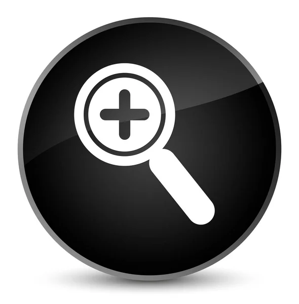 Zoom em ícone elegante botão redondo preto — Fotografia de Stock