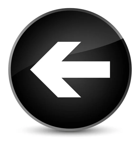 Icono flecha trasera elegante botón redondo negro —  Fotos de Stock