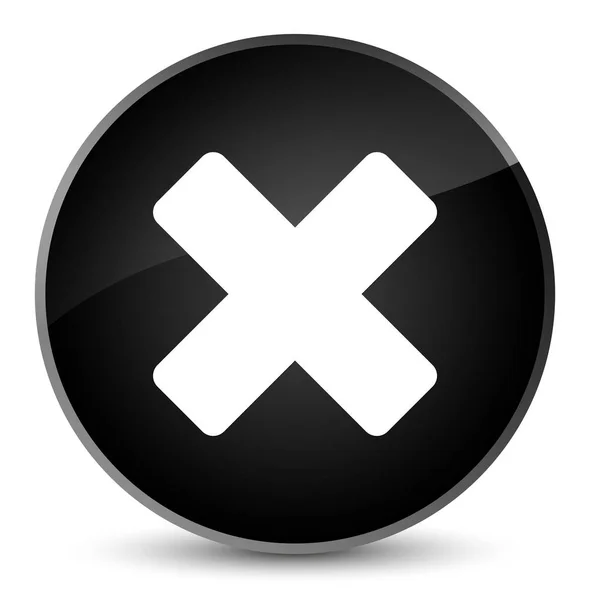 Отмена значка элегантный черный круглый кнопка — стоковое фото