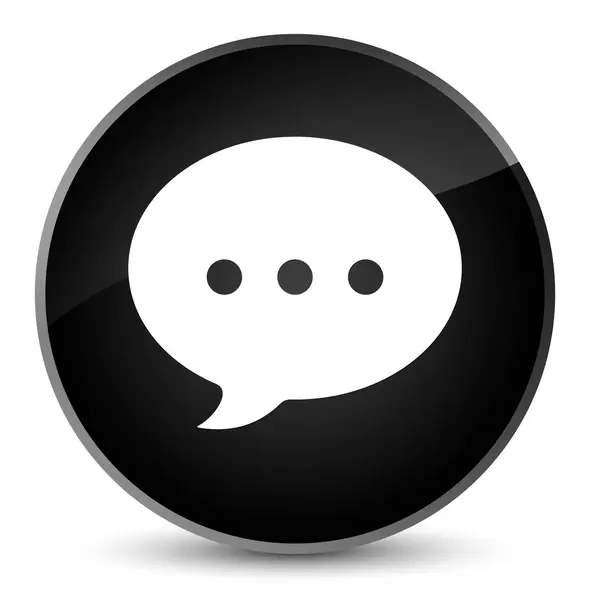Konversation ikonen elegant svart rund knapp — Stockfoto