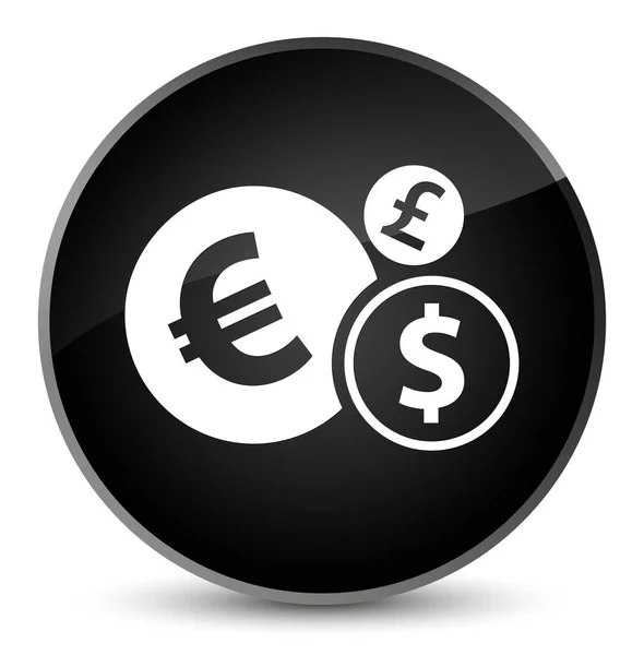 Finanzikone eleganter schwarzer runder Knopf — Stockfoto