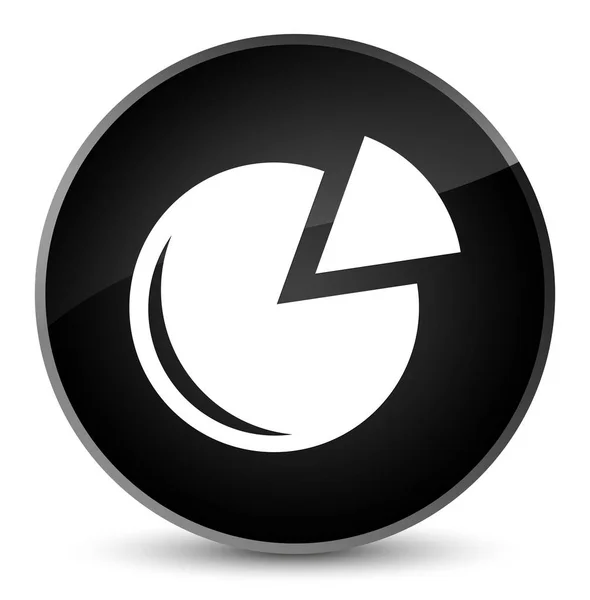 Grafikon ikon elegáns fekete kerek gomb — Stock Fotó