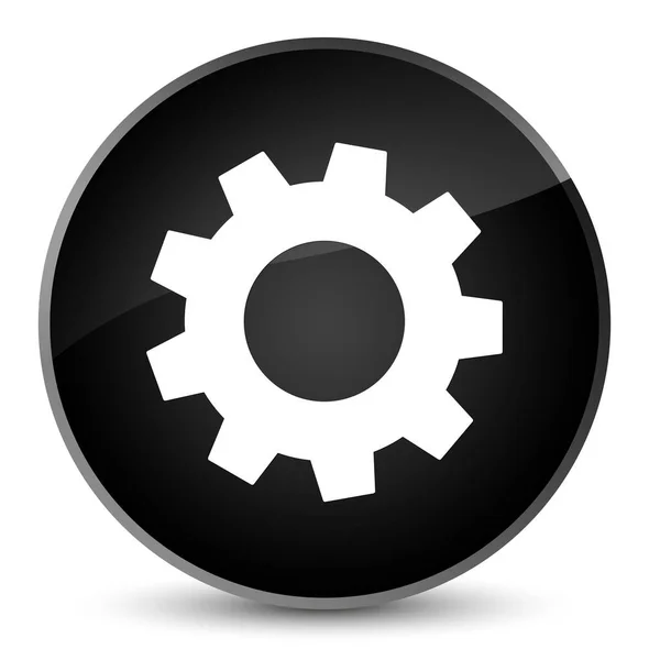 Processo ícone elegante botão redondo preto — Fotografia de Stock