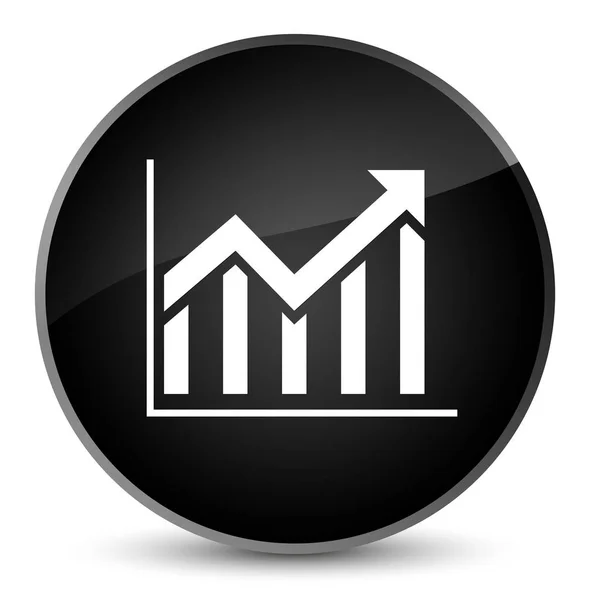 Pictogram elegante zwarte ronde knop Statistieken — Stockfoto