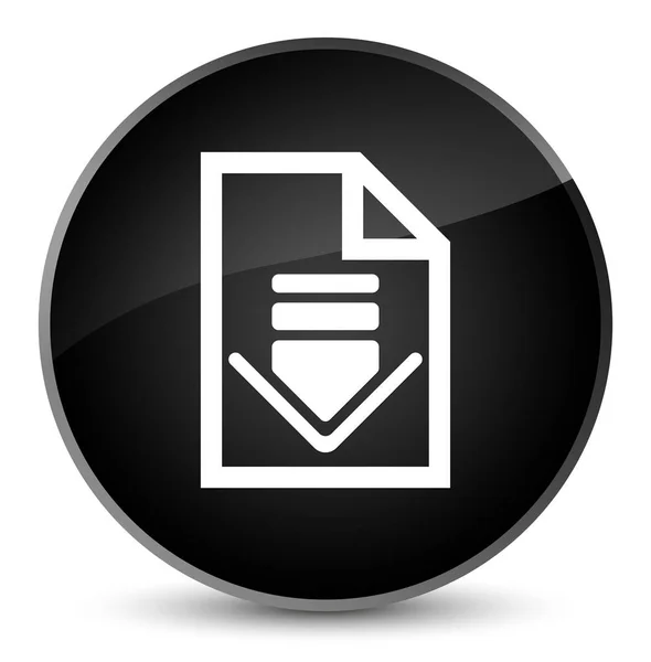 Baixar ícone de documento elegante botão redondo preto — Fotografia de Stock