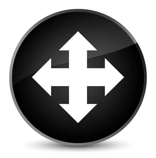 Move icon elegant black round button — Stock Photo, Image