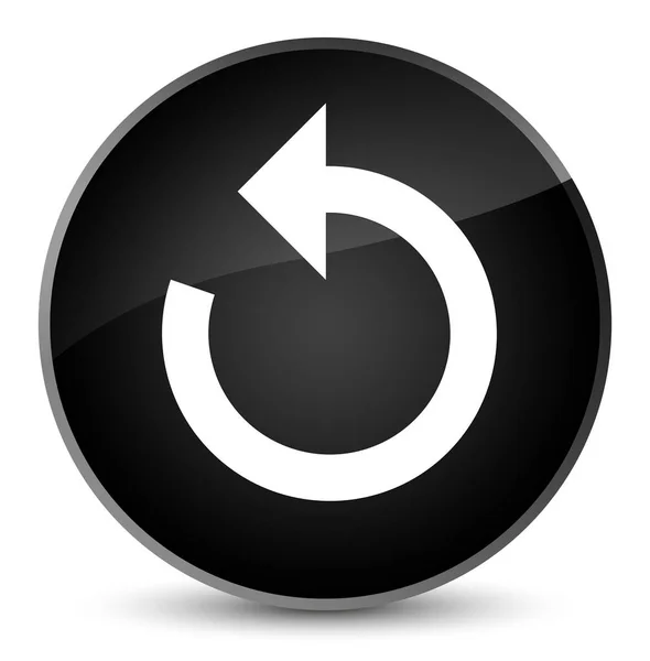 Frissítés nyíl ikonra elegáns fekete kerek gomb — Stock Fotó