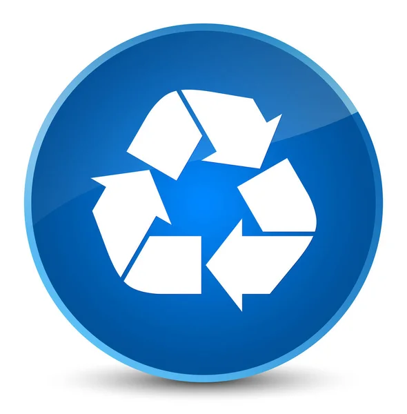 Ikona elegancki niebieski okrągły przycisk recykling — Zdjęcie stockowe
