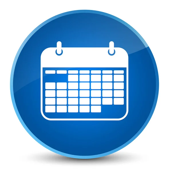 Kalender-ikonen eleganta blå runda knappen — Stockfoto