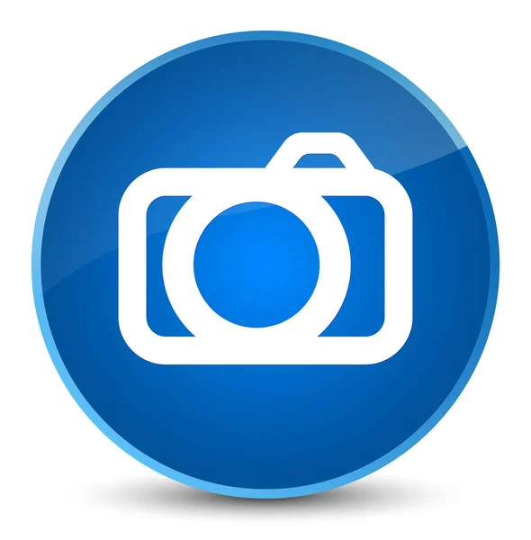 Camera icon elegant blue round button — Stock Photo, Image