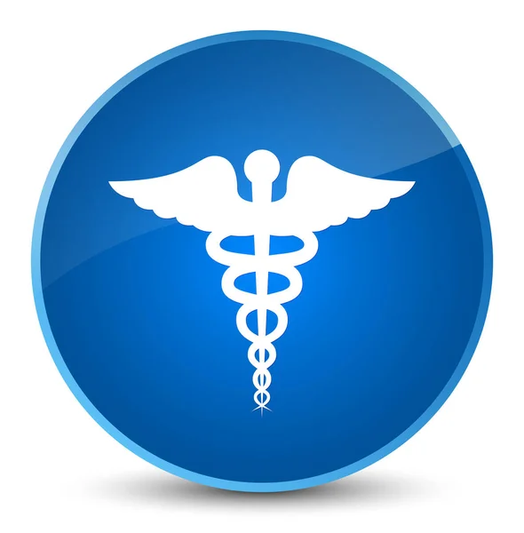 Медична ікона елегантна синя кругла кнопка — стокове фото