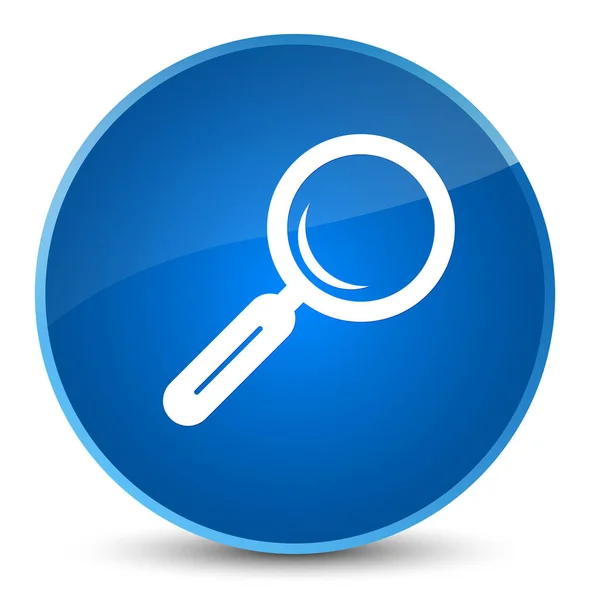 Magnifying glass icon elegant blue round button — Stock Photo, Image