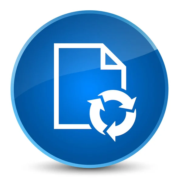 Documento ícone processo elegante botão redondo azul — Fotografia de Stock