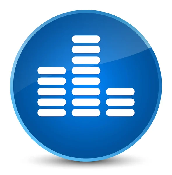 Equalizer icon elegant blue round button — Stock Photo, Image