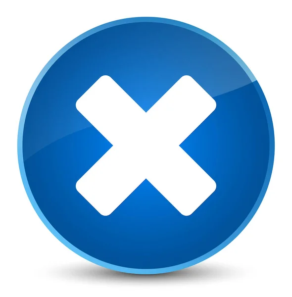 Cancelar ícone elegante botão redondo azul — Fotografia de Stock