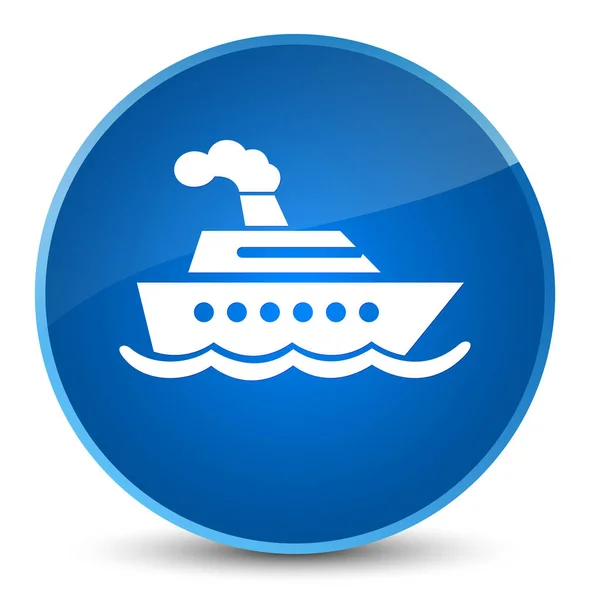 Cruise ship icon elegant blue round button — Stock Photo, Image