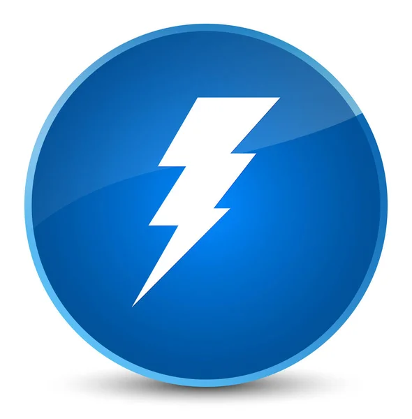 Elettricità icona elegante blu pulsante rotondo — Foto Stock