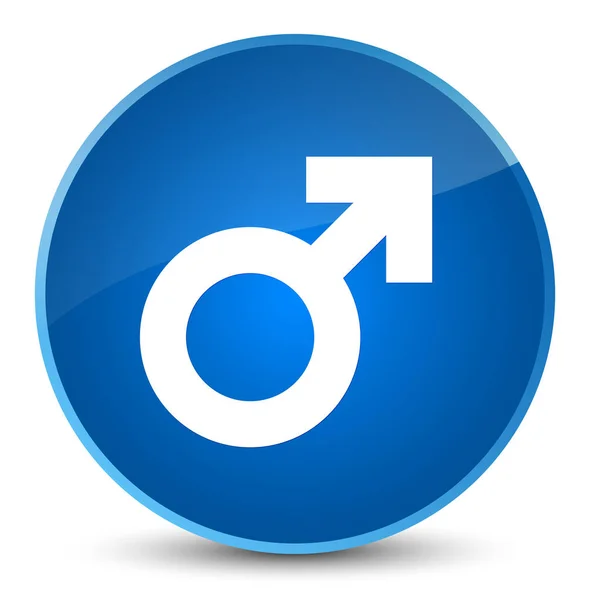 Αρσενικό σύμβολο εικονίδιο κομψό μπλε στρογγυλό κουμπί — Φωτογραφία Αρχείου