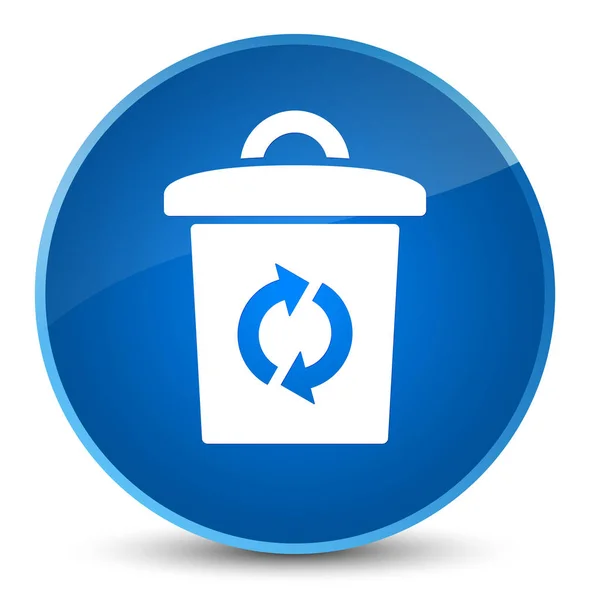 Trash-Symbol elegante blaue runde Taste — Stockfoto