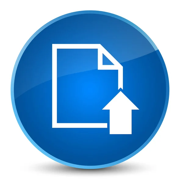 Subir documento icono elegante botón redondo azul — Foto de Stock