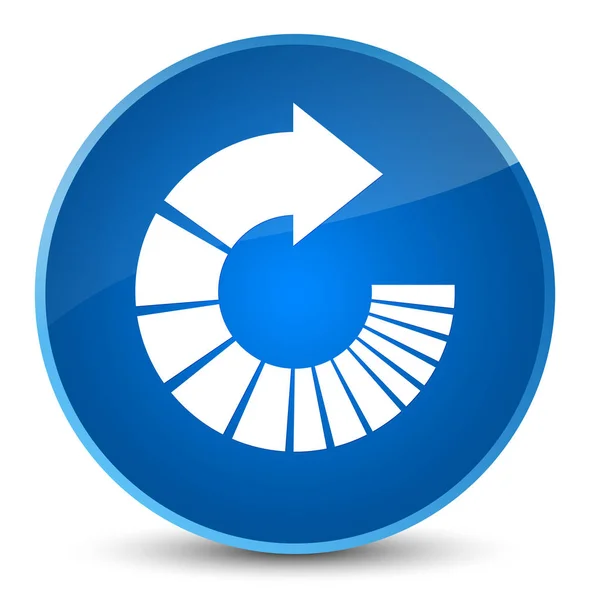 回転矢印アイコン エレガントな青い丸いボタン — ストック写真