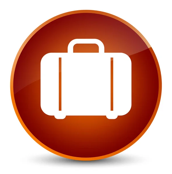 Przycisk okrągły brązowy ikona eleganckie torby — Zdjęcie stockowe