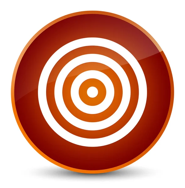 Icono blanco elegante botón redondo marrón —  Fotos de Stock