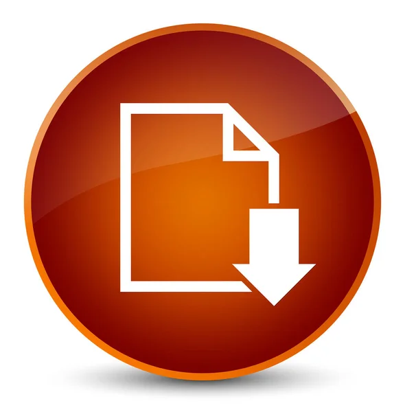 Baixar ícone documento elegante botão redondo marrom — Fotografia de Stock