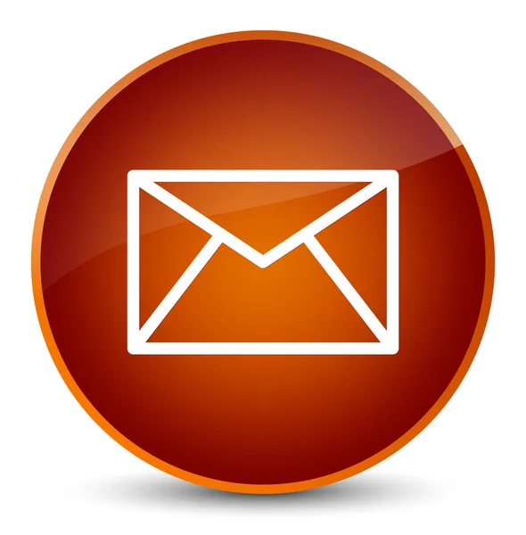 Email icon elegant brown round button — Stock Photo, Image