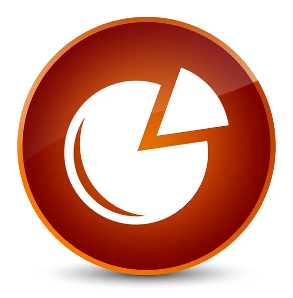 Grafico icona elegante pulsante rotondo marrone — Foto Stock