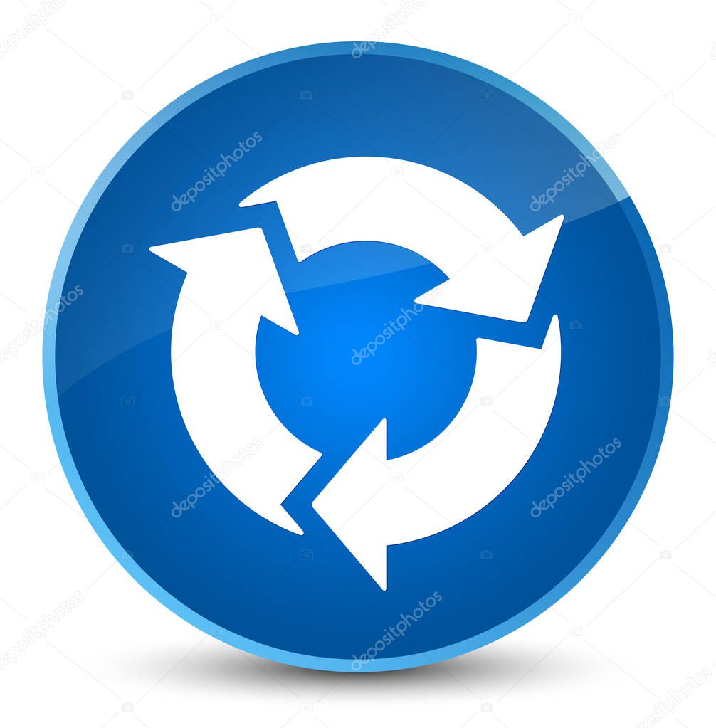 Refresh icon elegant blue round button