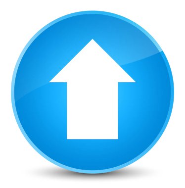 Ok simgesi zarif camgöbeği mavi yuvarlak düğmesini upload