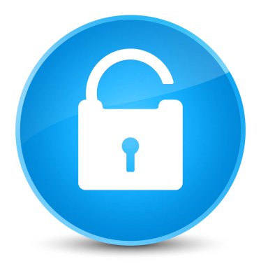 Simge zarif mavi düğme mavi kilidini