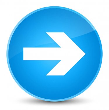 Sonraki ok simgesi zarif camgöbeği mavi yuvarlak düğmesi