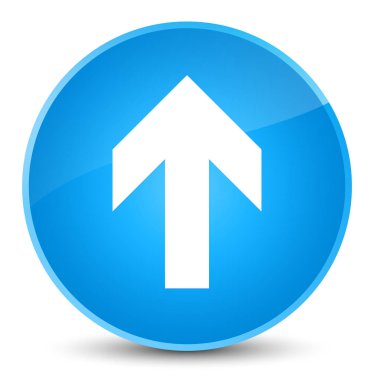 Ok simgesi zarif camgöbeği mavi yuvarlak düğmesini upload