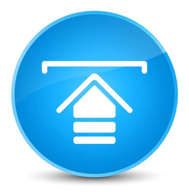 Kutsal kişilerin resmi zarif camgöbeği mavi yuvarlak düğme upload