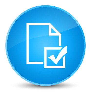 Anket kutsal kişilerin resmi zarif camgöbeği mavi yuvarlak düğme