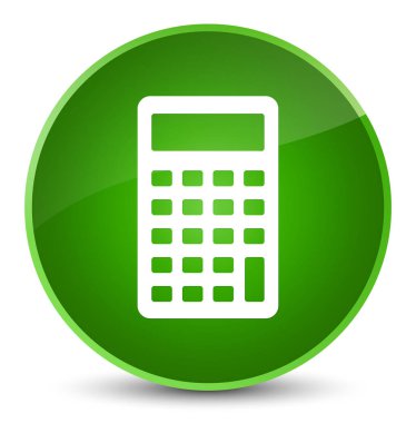Hesap makinesi simge zarif yeşil yuvarlak düğmesi