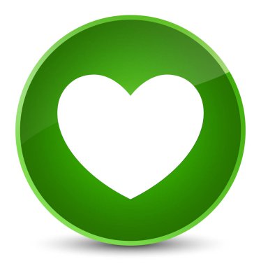 Kalp kutsal kişilerin resmi zarif yeşil yuvarlak düğme