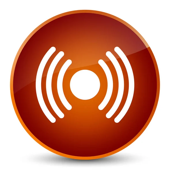 Nätverk signal ikonen eleganta bruna runda knappen — Stockfoto