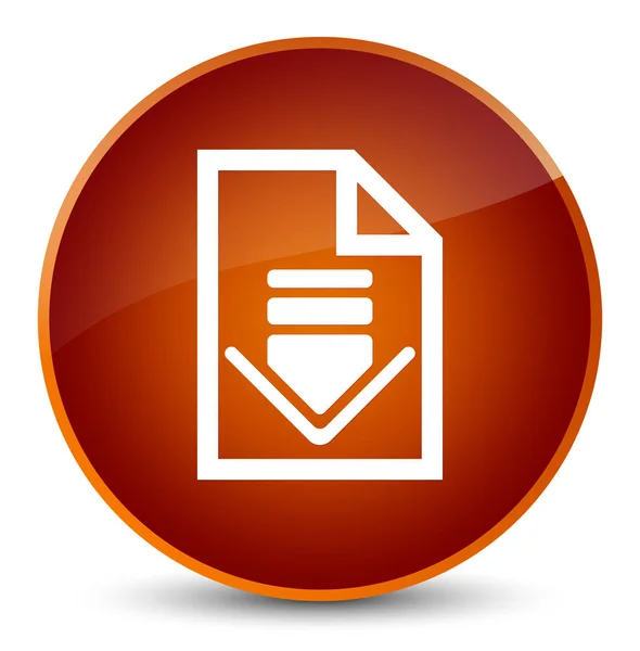 Download document pictogram elegante bruine, ronde knop — Stockfoto